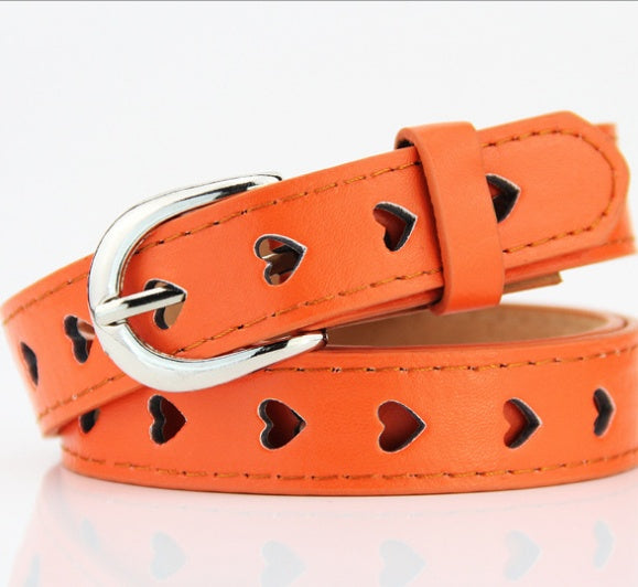 Peach Heart Thin Belt