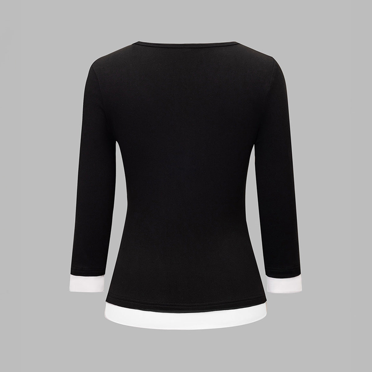 Minimalistisk Langærmet Undertrøje T-shirt til Kvinder