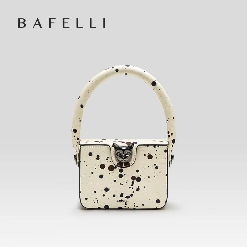 2024 Women's Boxy Genuine Leather Handbag - Original Designer Luxury Cat Shoulder Fashion Bag