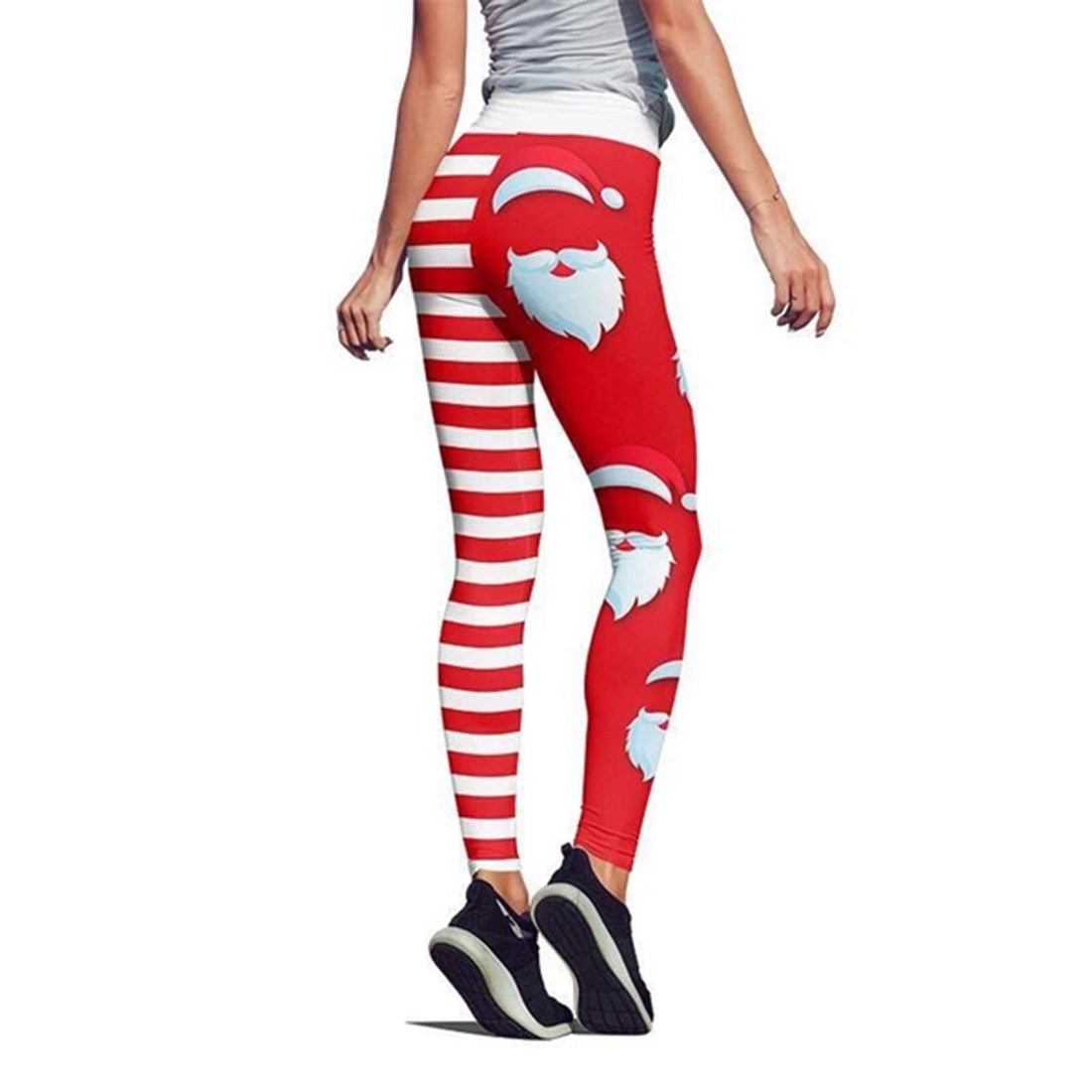 Christmas Leggings Printed Women High Waist Sweatpants