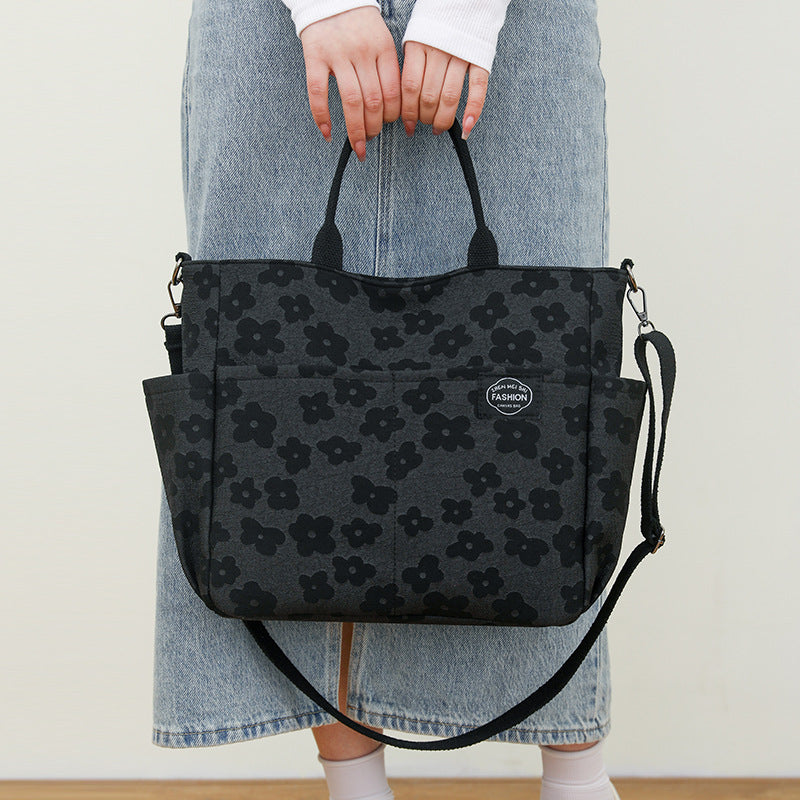 New Large Capacity Canvas Handbag Fashion Short Distance Lightweight Travel Bag