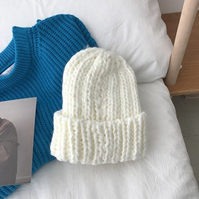 Sweet Candy Color Cute Wool Hat Women Thickened