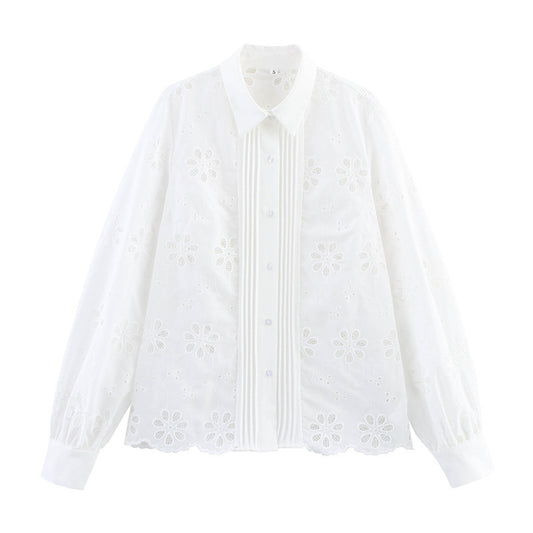Temperament Water-soluble Embroidery Shirt