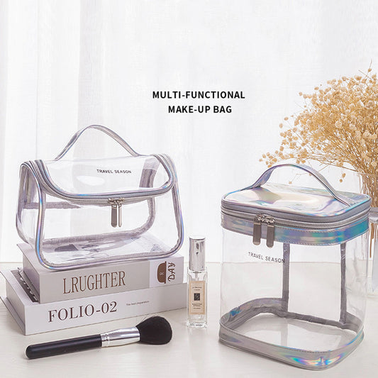 Large capacity waterproof transparent cosmetic bag