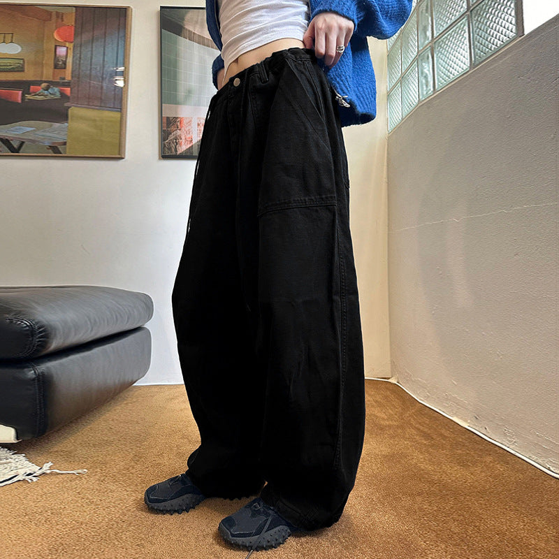 European And American High Street Ins Style Loose Wide-leg Jeans