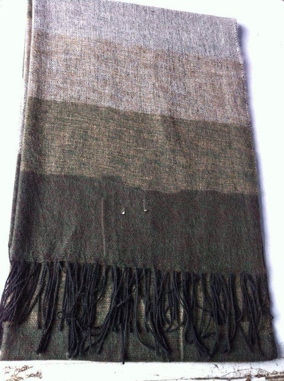 Cashmere striped checked shawl