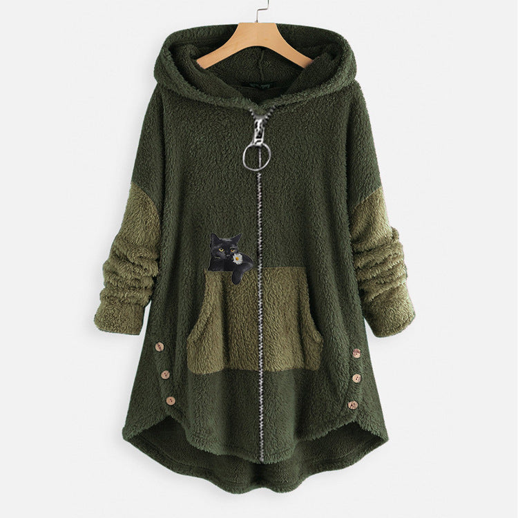 Harajuku Style Autumn Street Female Hooded Loose Sweater