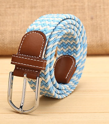 Elastic woven elastic men's belt