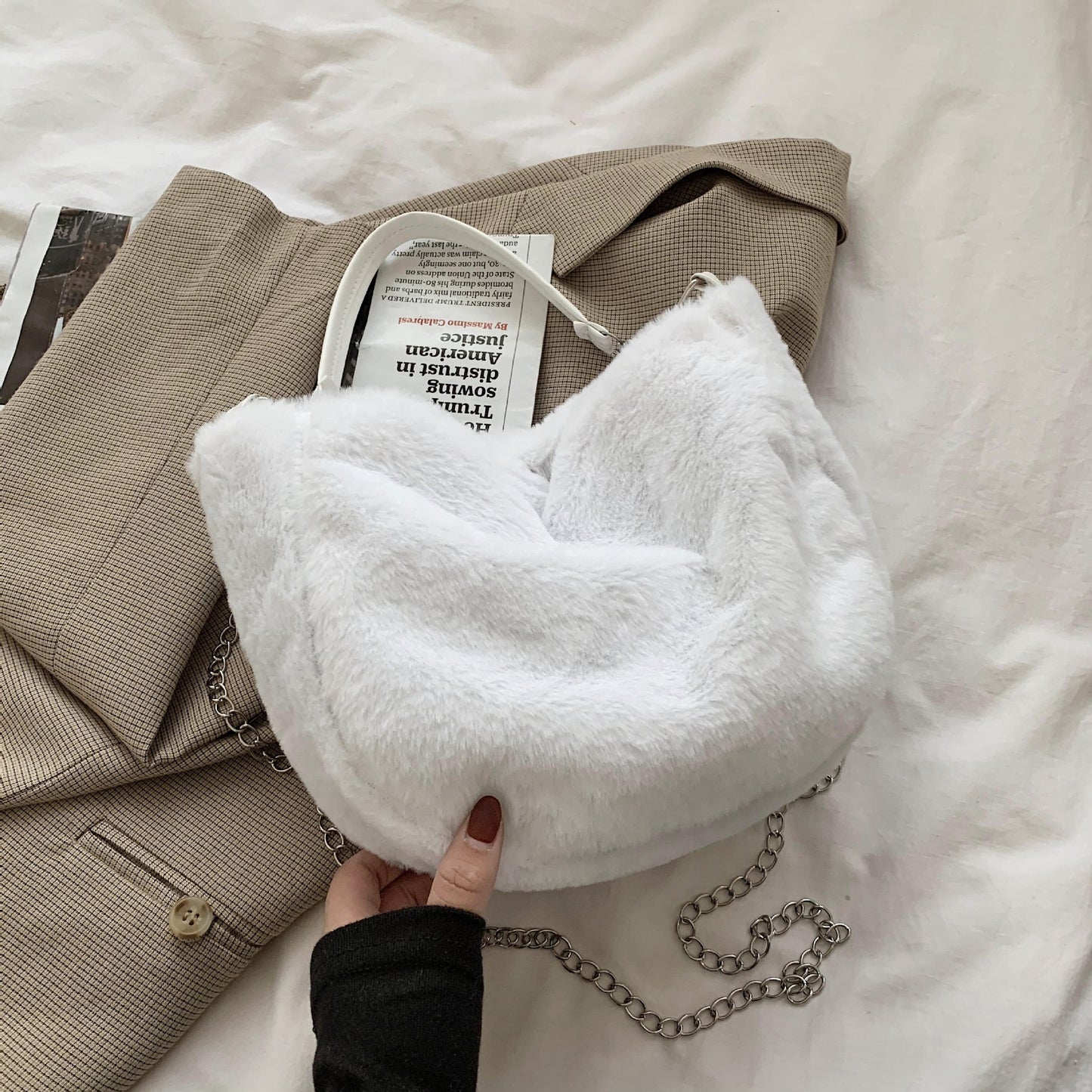 Plush bag Korean leisure simplicity