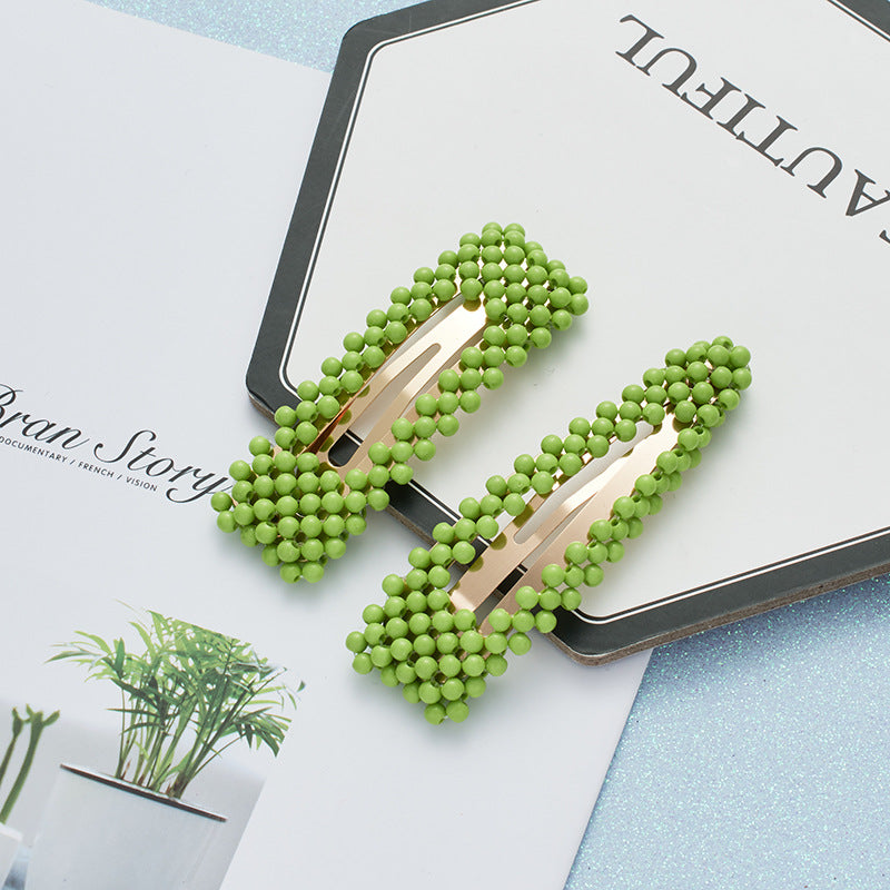 colorful pearl hairpin