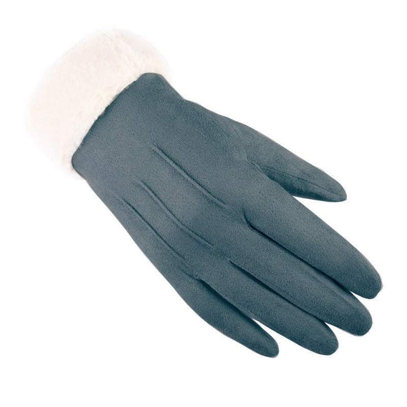 Warm Gloves With Plush Thick Hair