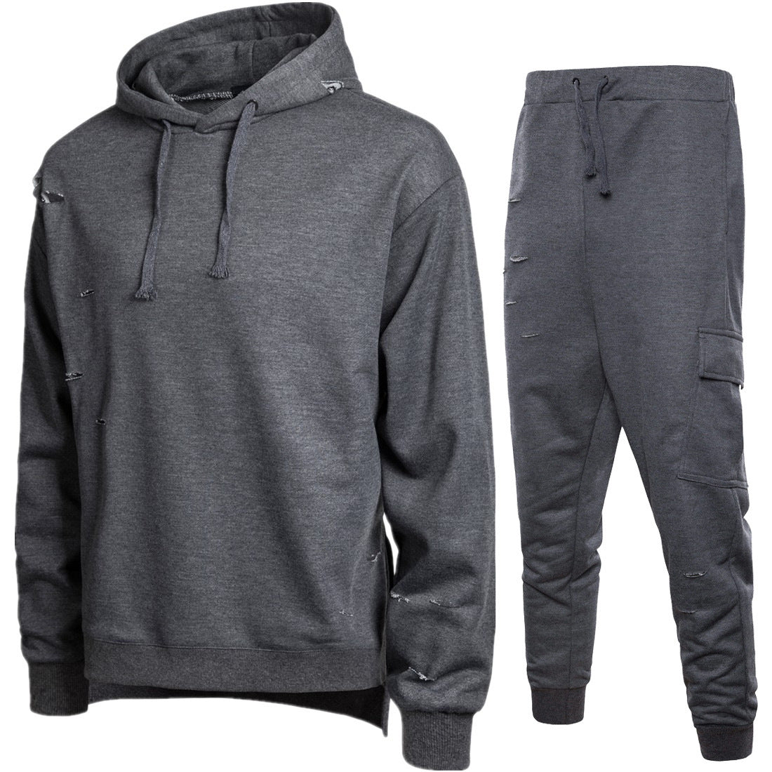 Sweater Suit Sports And Leisure Men's Ripped Suit