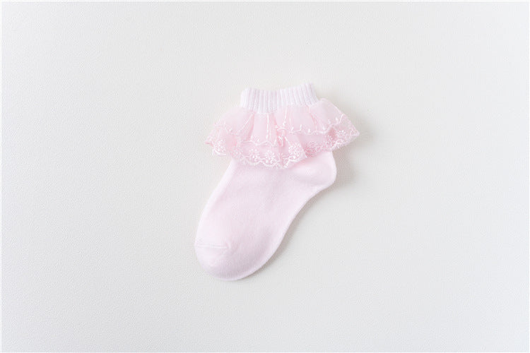 Mid Tube Winter Lace Atin Dance Princess Socks