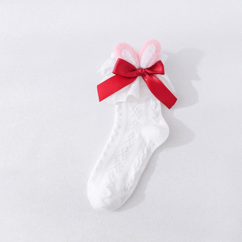 Felt Bunny Ears Girls Socks