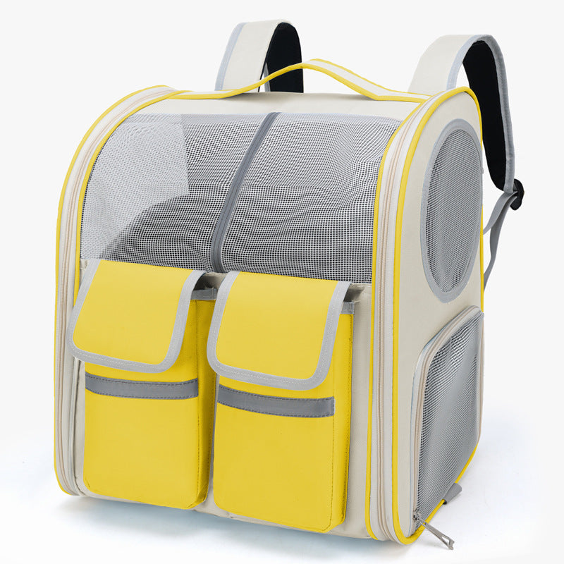 Pet Trolley Bag Cat Bag Large Capacity Portable Breathable Backpack