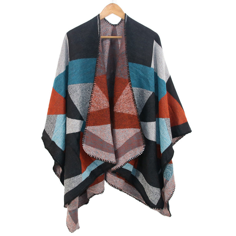 Women's Cape Thickened Cashmere Like Warm Cape