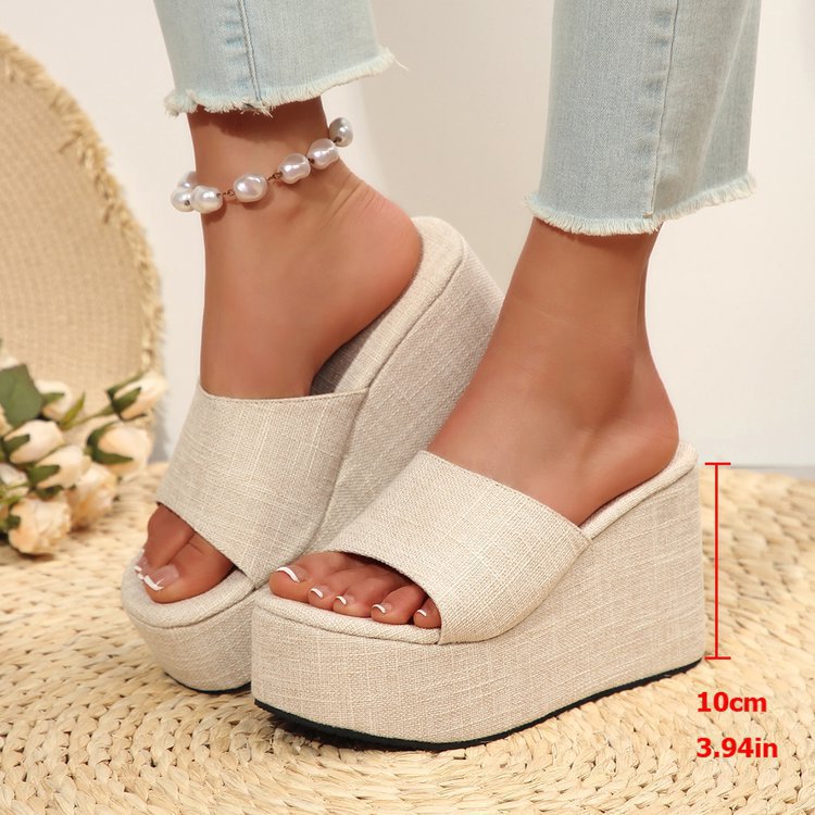 Plus-size Thick-soled Wedge Sandals For Women