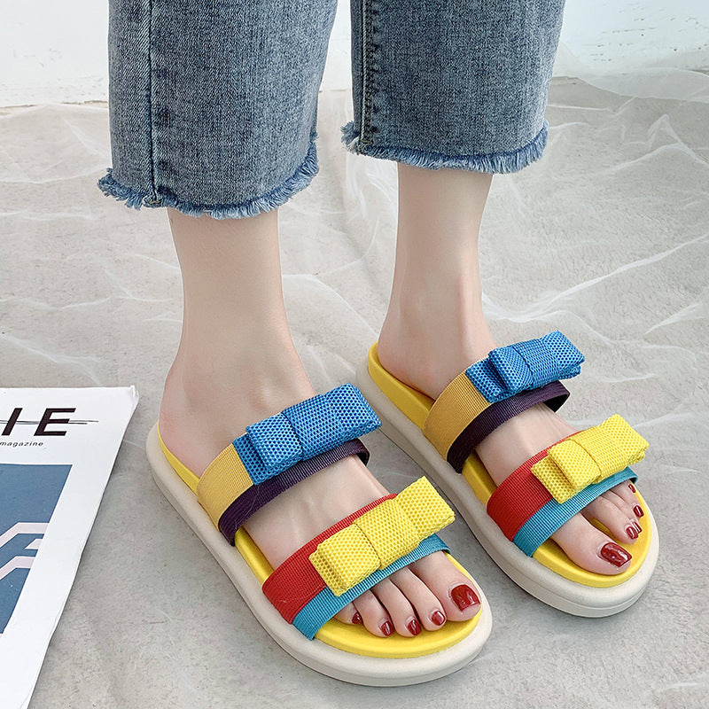 Rubber soft sole sandals non-slip flip-flop beach shoes