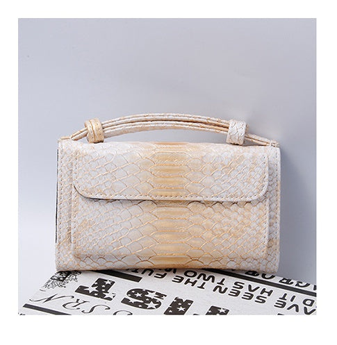 New snake pattern clutch bag handbag chain shoulder Messenger bag wallet ladies long section