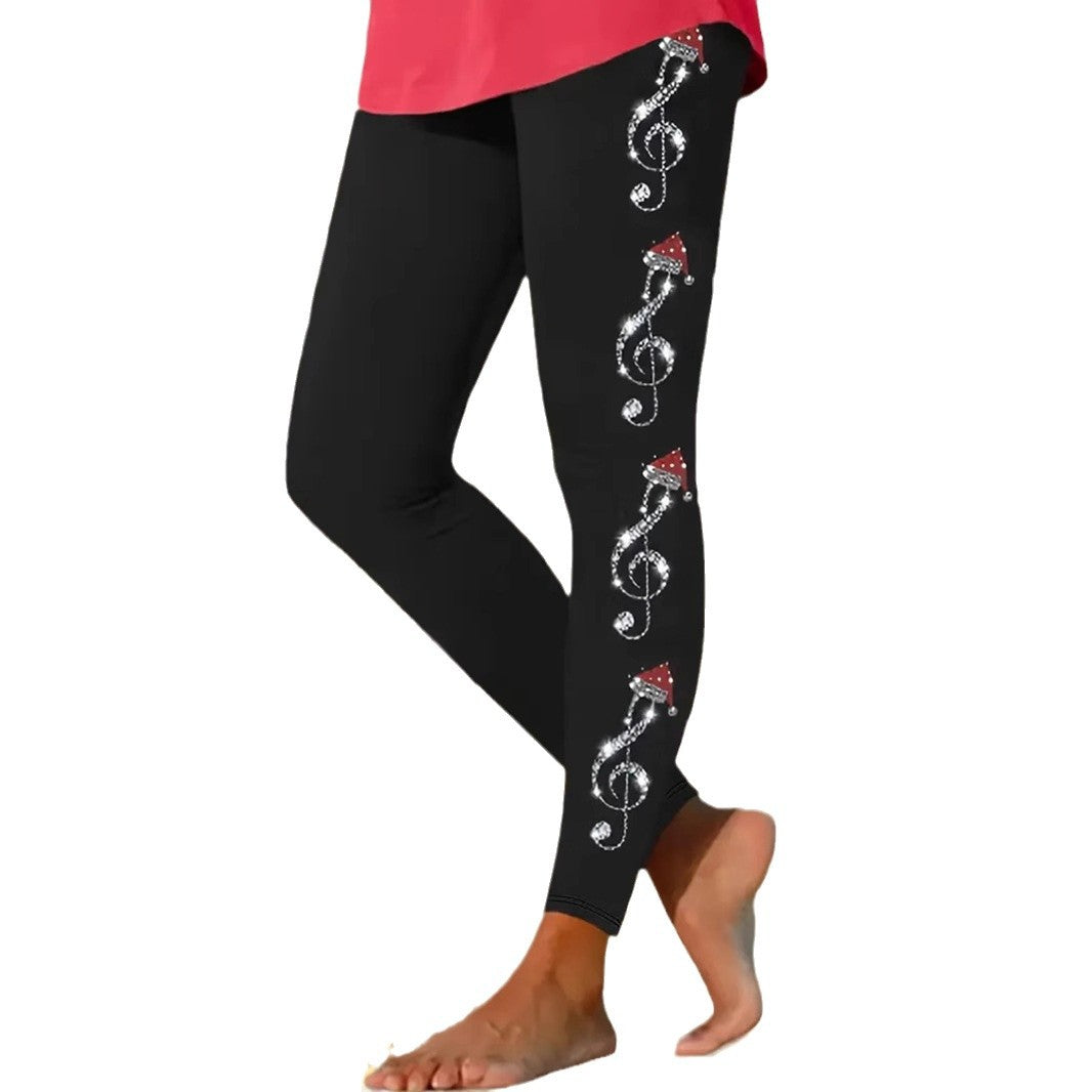 Leggings Christmas Tree Sequined Printing
