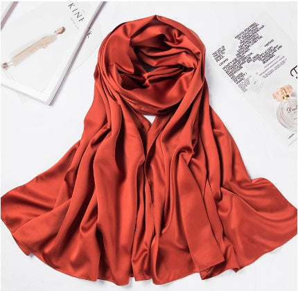 Monochrome matte satin headscarf