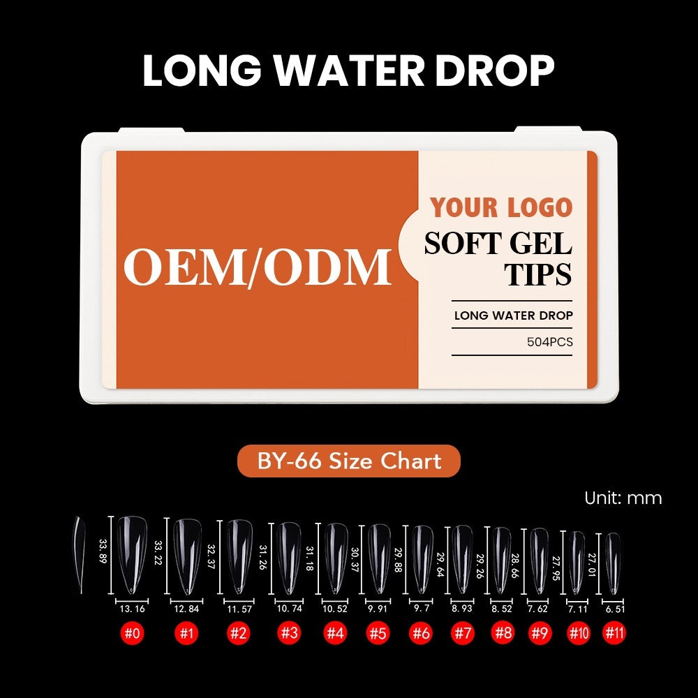 Frosted Seamless Nail Tip Boxed Multiple Options