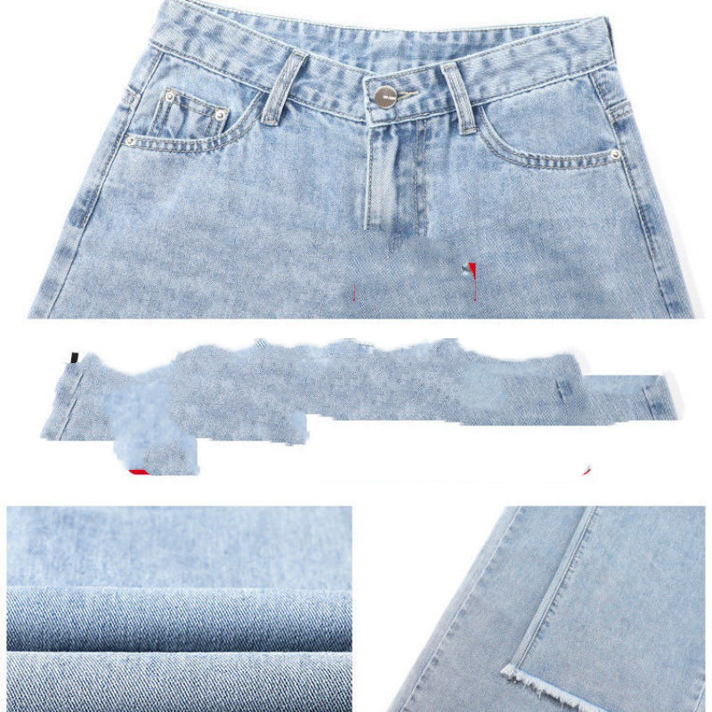 Straight Loose High Waist Small Wide Leg Pants Spring And Autumn