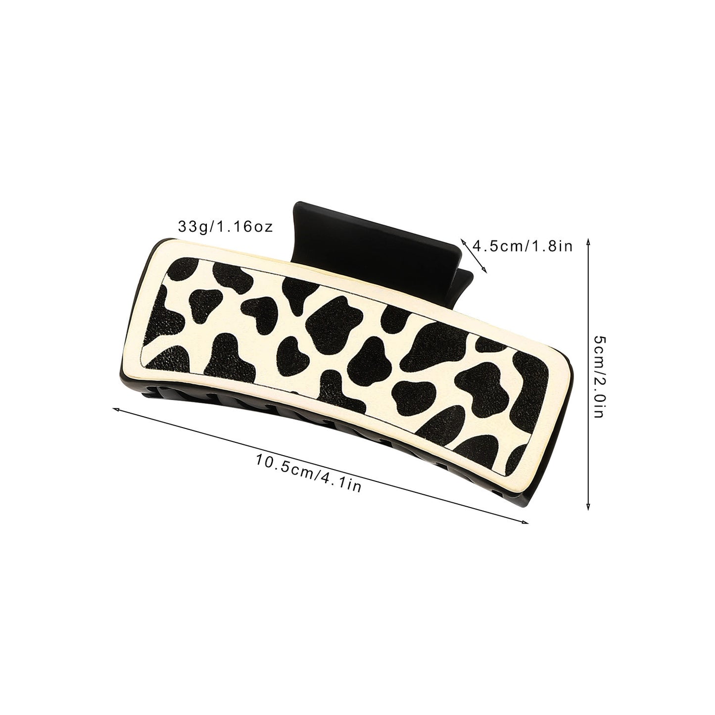 Western Denim Style Fashion Retro Printed Pu Barrettes