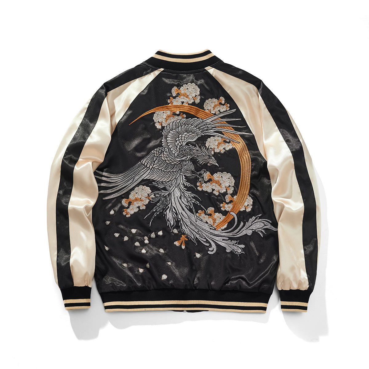 Mens Loose Fit Polyester Embroidered Chinese Style Jacket