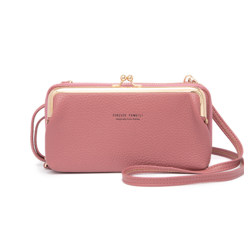 Fashion horizontal zipper phone bag