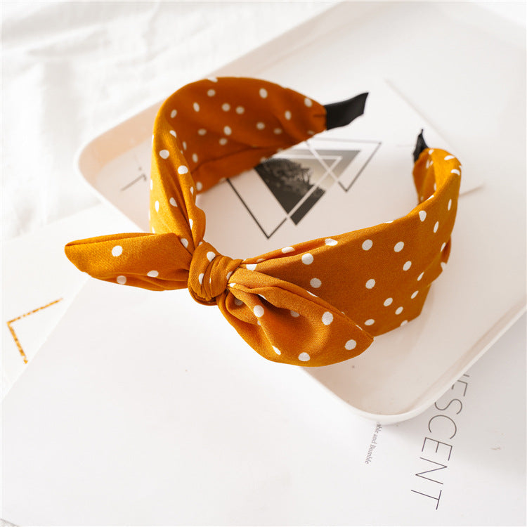 New Cross-knotted Wide Version Crimped Chain Headband