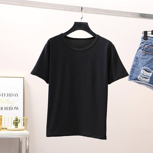 Pure White T Loose Casual Short Sleeve