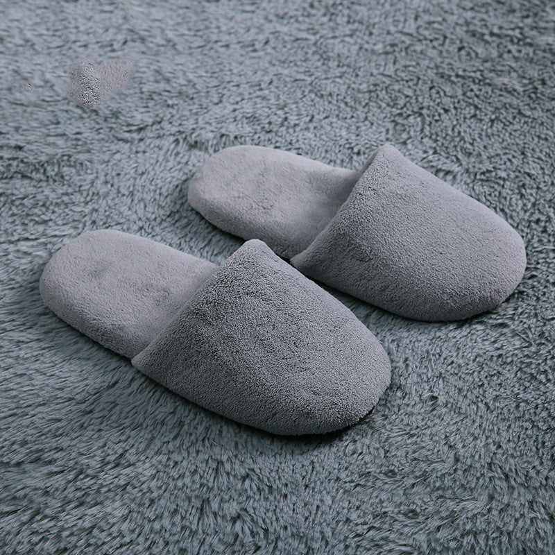 Coral Velvet Bread Shoes Thick Warm Slippers