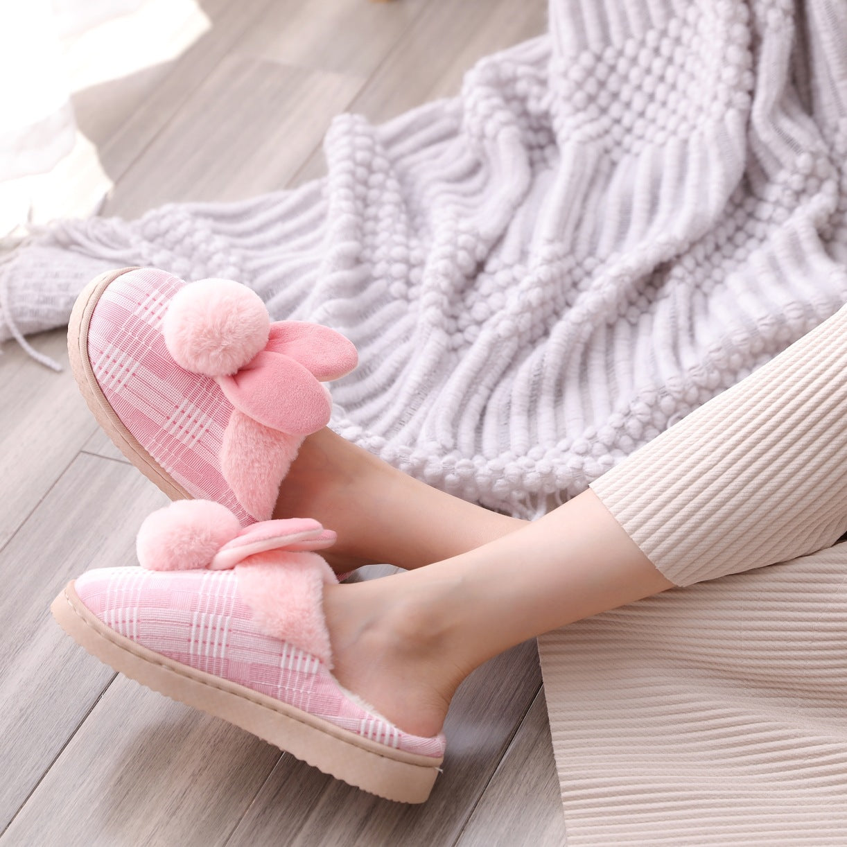 Women's cotton slippers boutique craft ball non-slip