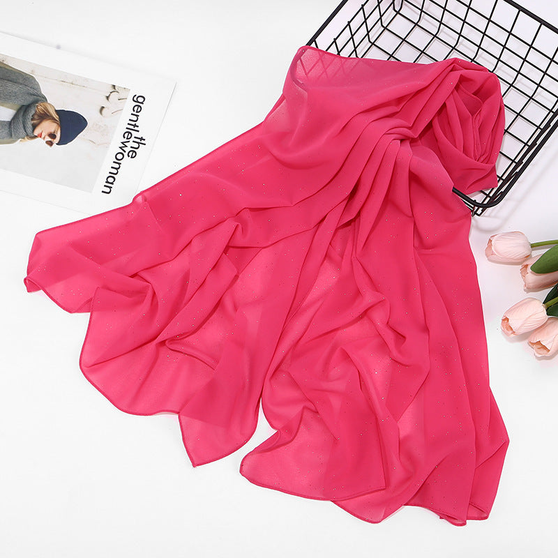 Paljetteret Perle Chiffon Turban