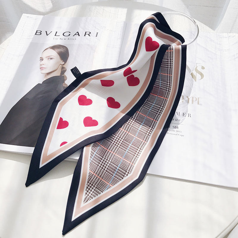 Houndstooth print small scarf headband