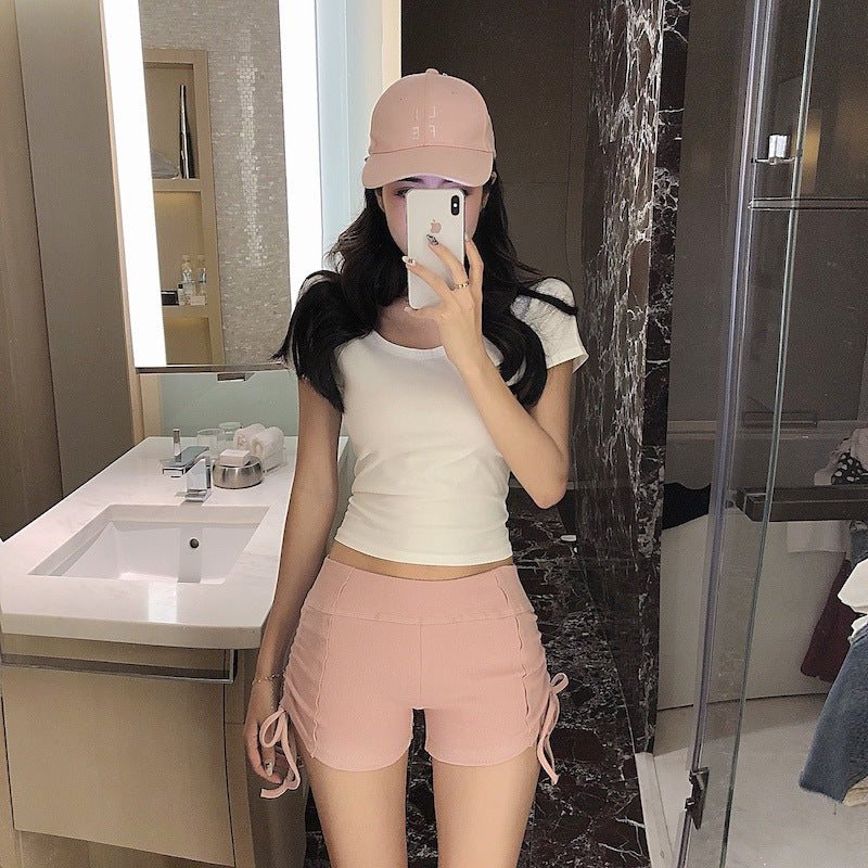 line high waist hot pants