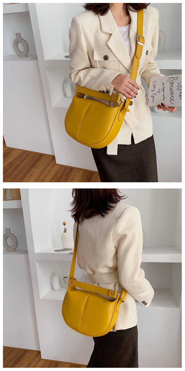All-match texture diagonal simple shoulder bag