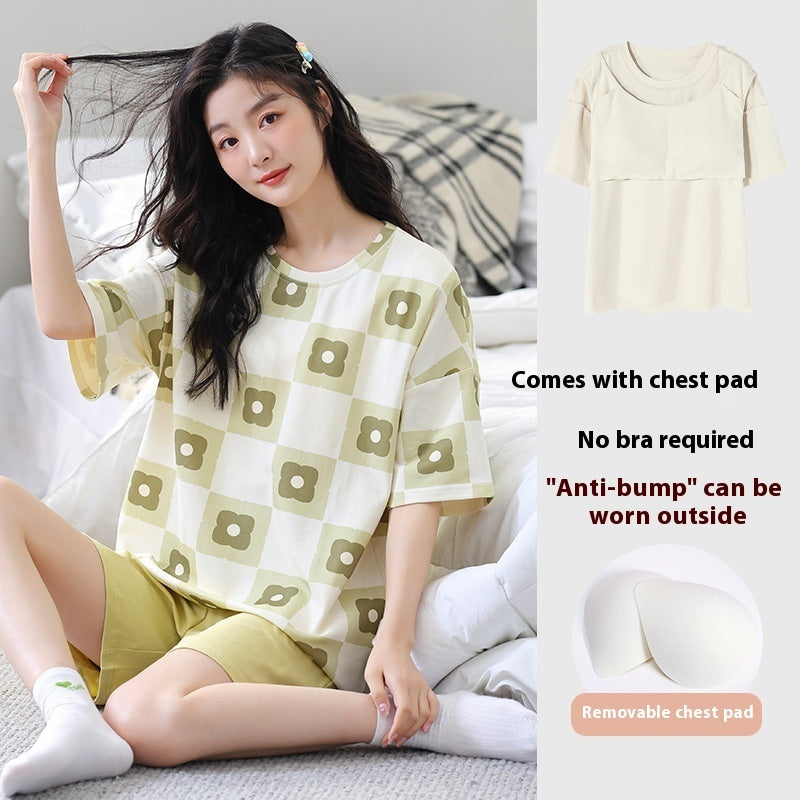 Casual Loose Home Wear Korean Style Sweet Two-piece Suit