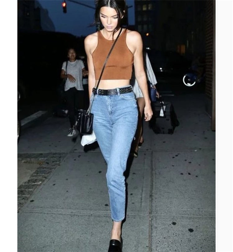 High waist loose-fitting harem pants trousers