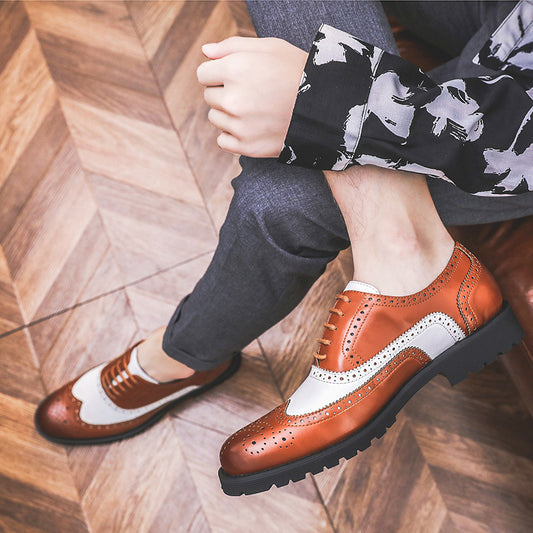 Color block business casual shoes