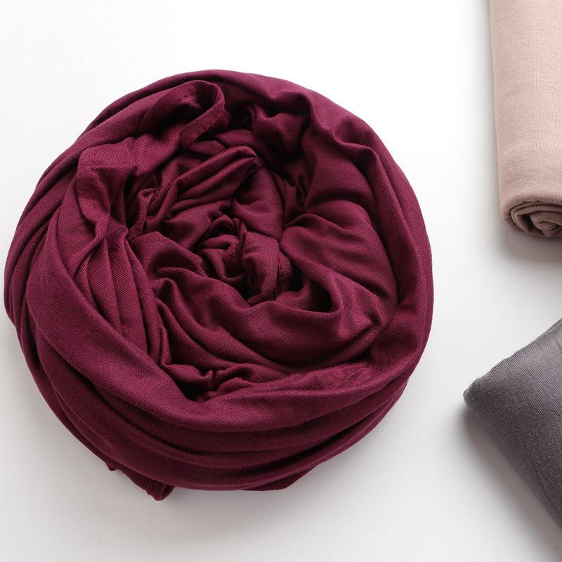 Monochrome mercerized cotton jersey scarf