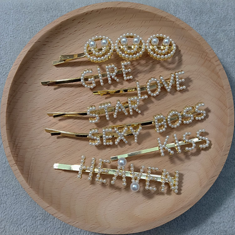 Simple Pearl Hairpin Headdress