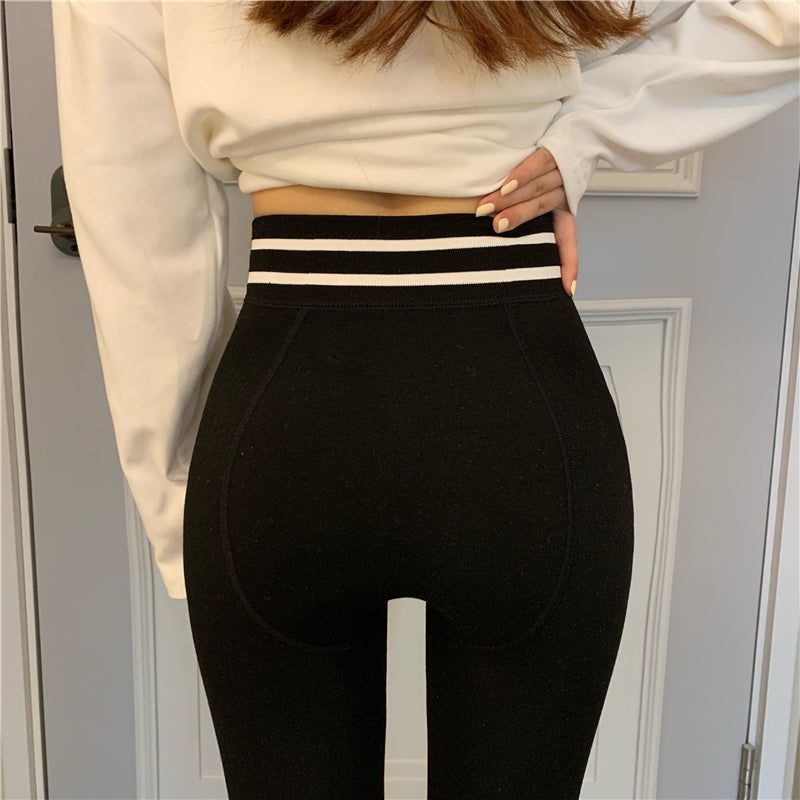 Add velvet and thickened leggings