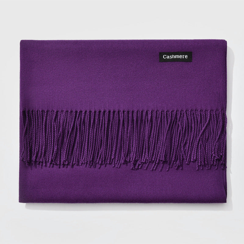 Cashmere scarf solid color