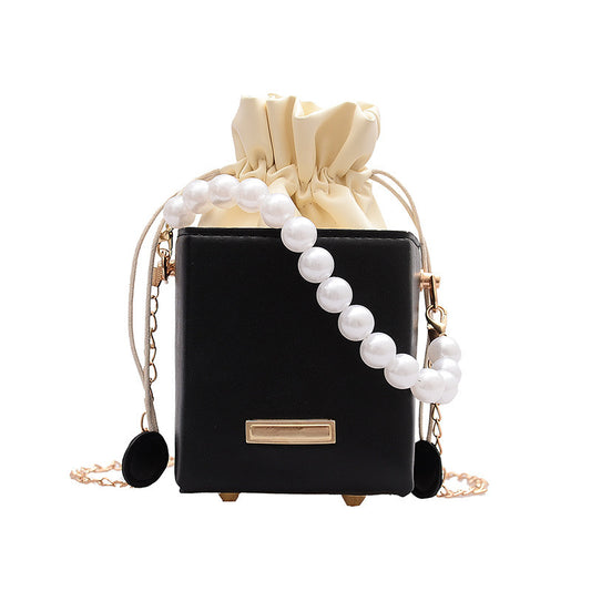Drawstring Messenger Bag Box Chain Fashion Shoulder Bag
