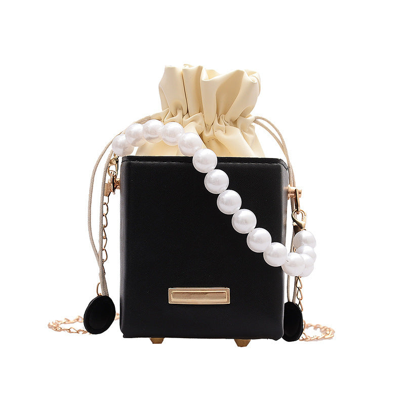 Drawstring Messenger Bag Box Chain Fashion Shoulder Bag