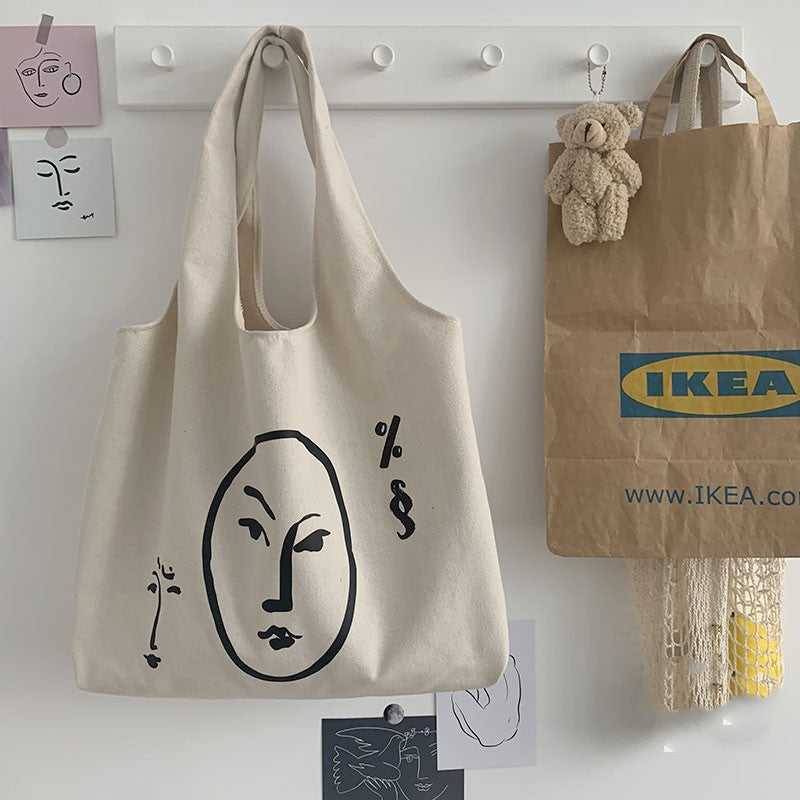 Shoulder Bag Schoolbag Large Capacity Canvas