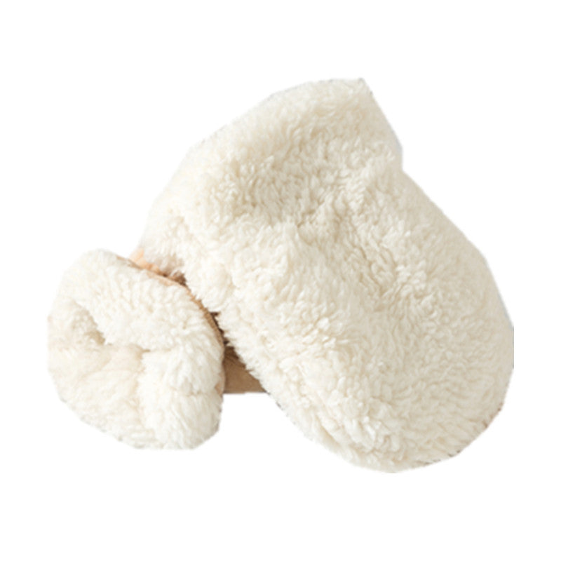 Plus Velvet Thickening Can Hang Neck 1-3 Years Old Children's Warm Gloves