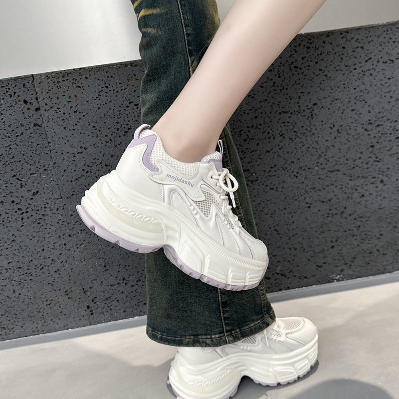 Good-looking Invisible Height Increasing Dad Shoes Female  7CM
